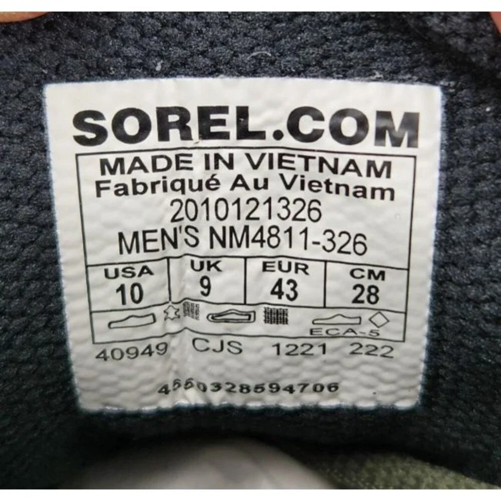 Sorel Explorer Sneaker Mid WP Mens Sz 10 Alpine Tundra Chalk Waterproof Shoes